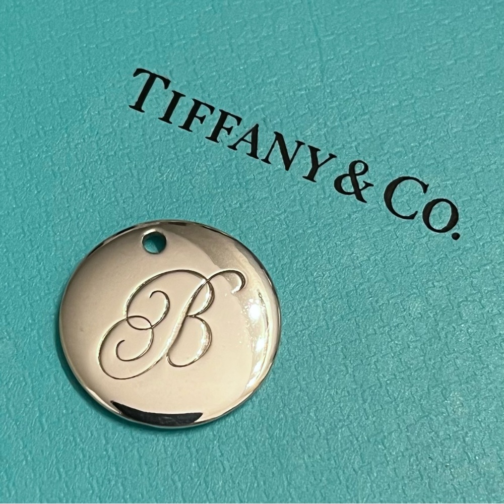 Tiffany & Co. Notes Silver Letter B Charm Pendant - Picture 2 of 6